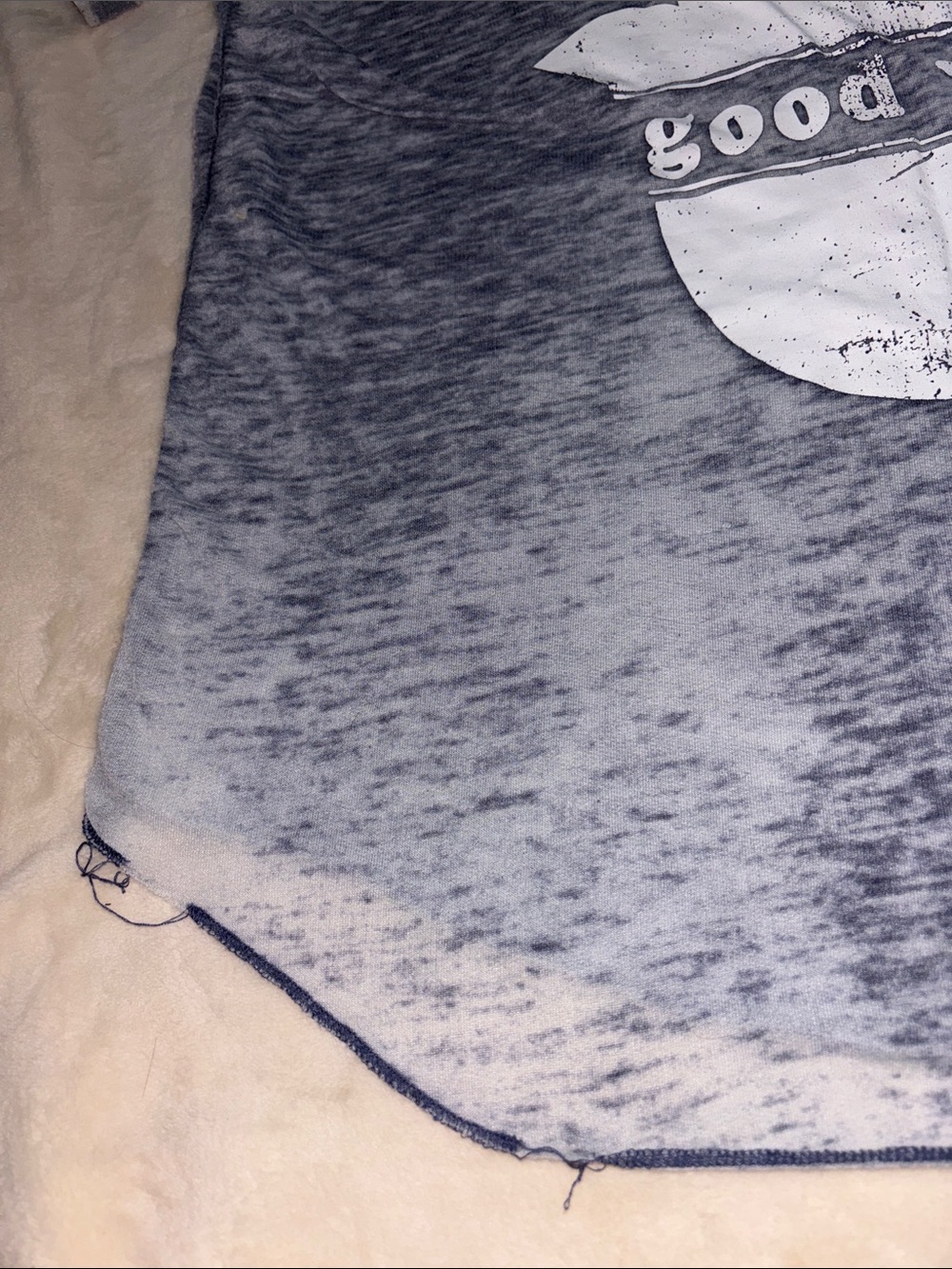 Good Vibes Blue Short-Sleeve Slub Tee - Picture 6 of 8